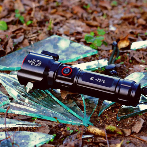 5-in-1 Rechargeable Flashlight & Power Bank (1KM Range)