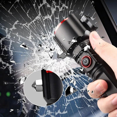 5-in-1 Rechargeable Flashlight & Power Bank (1KM Range)